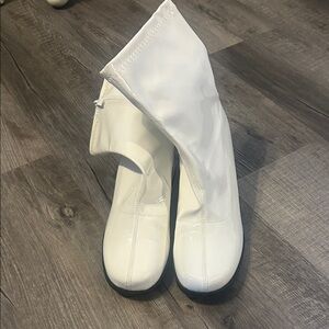 White Patent Leather Boots